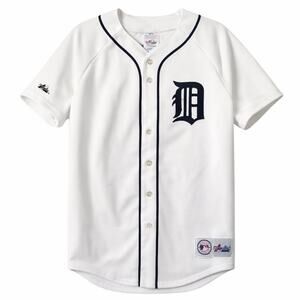 Vintage Detroit Tigers Majestic Jersey Women’s XL White MLB Baseball USA Made